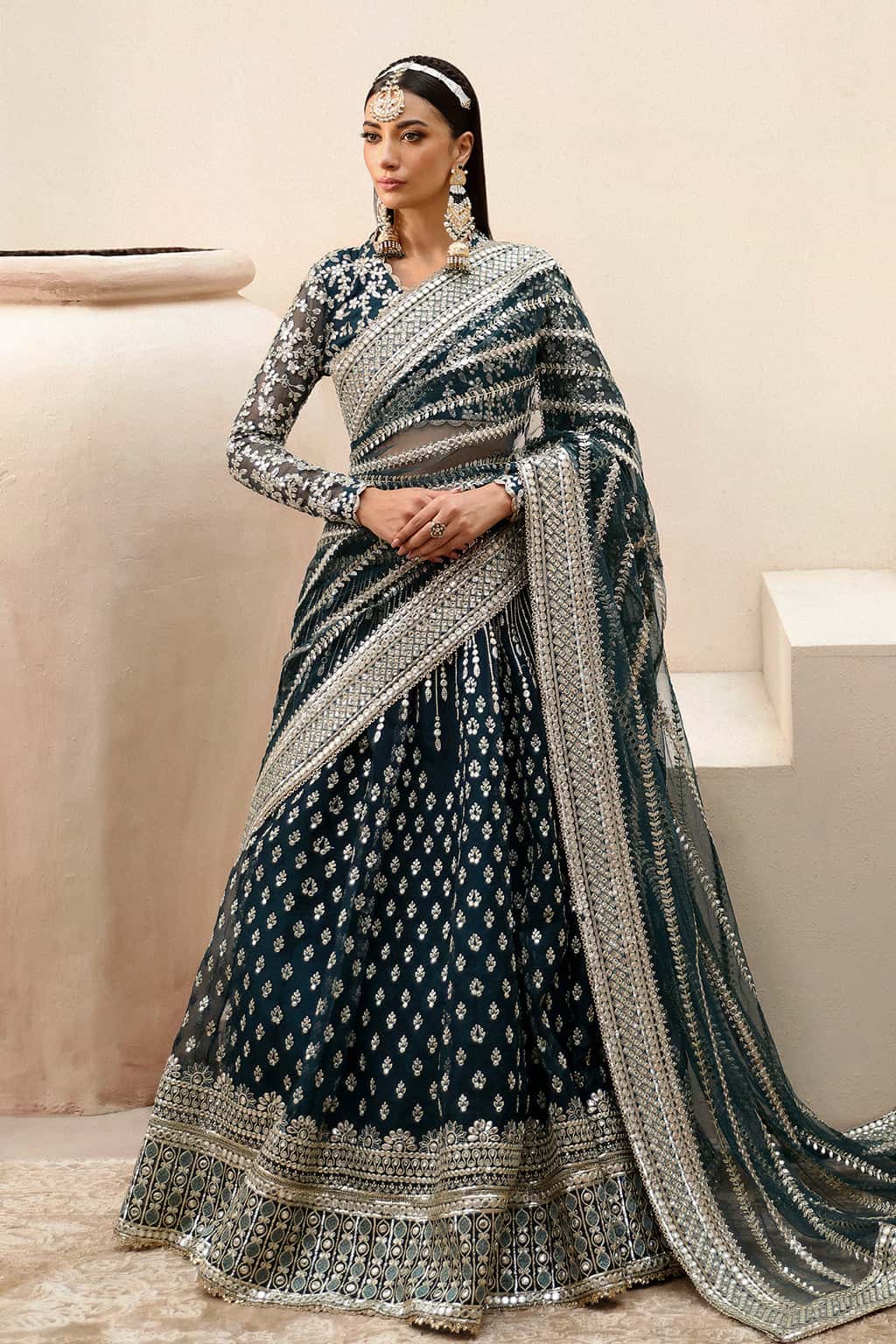 embroidered chiffon dress