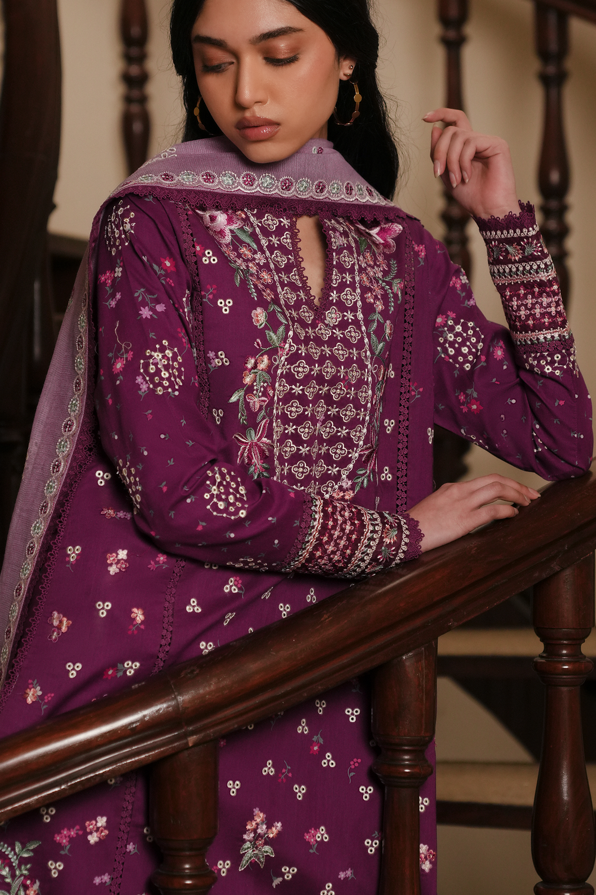 embroidered summer suit