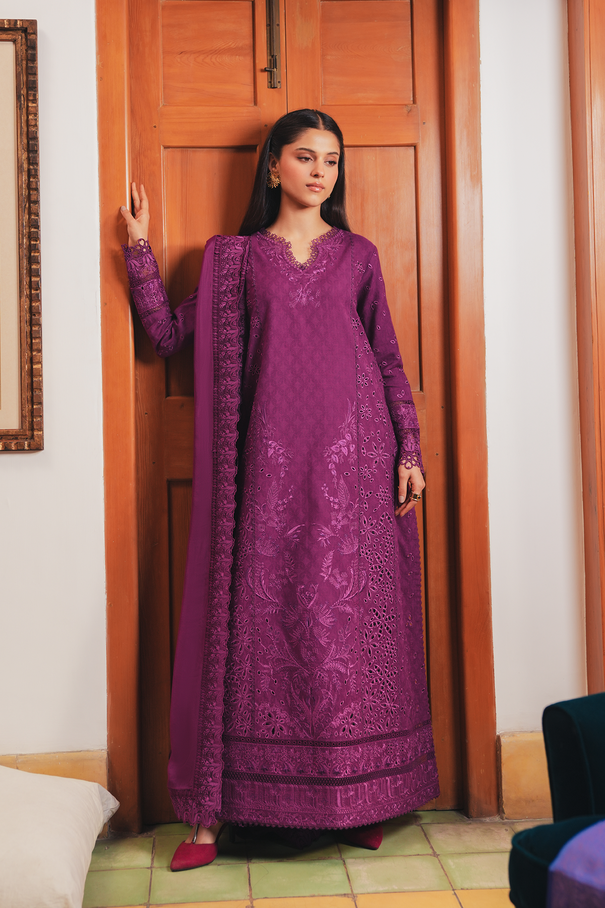 afrozeh purple dress Amethyst