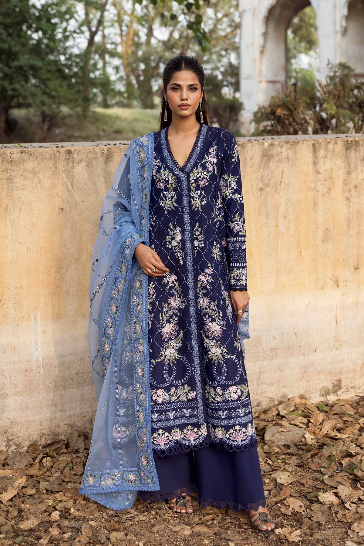 Buy Lawn Embroidery Dress with Elegant Organza Dupatta Buy Lawn Embroidery Dress with Elegant Organza Dupatta
