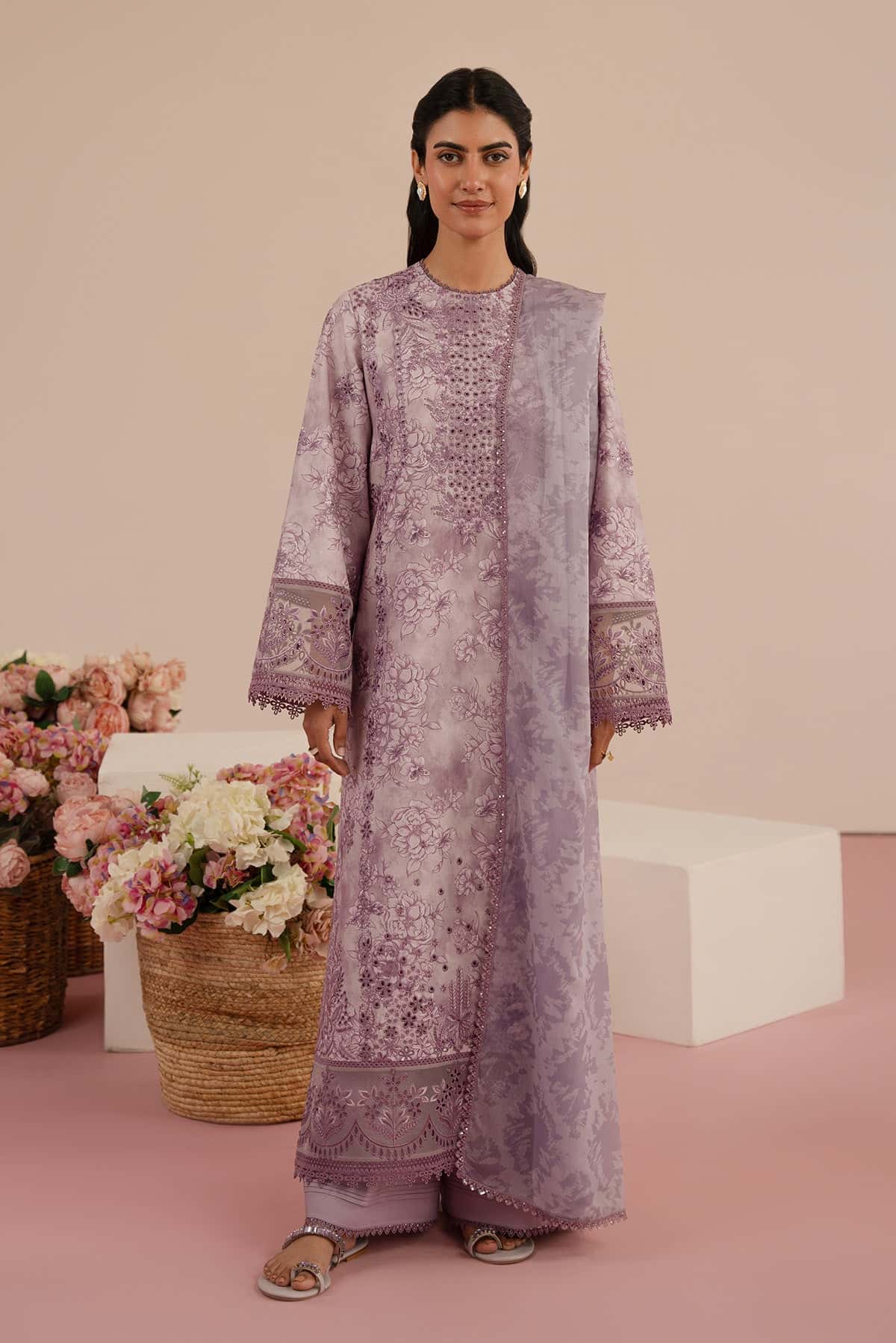 afrozeh purple dress Amethyst