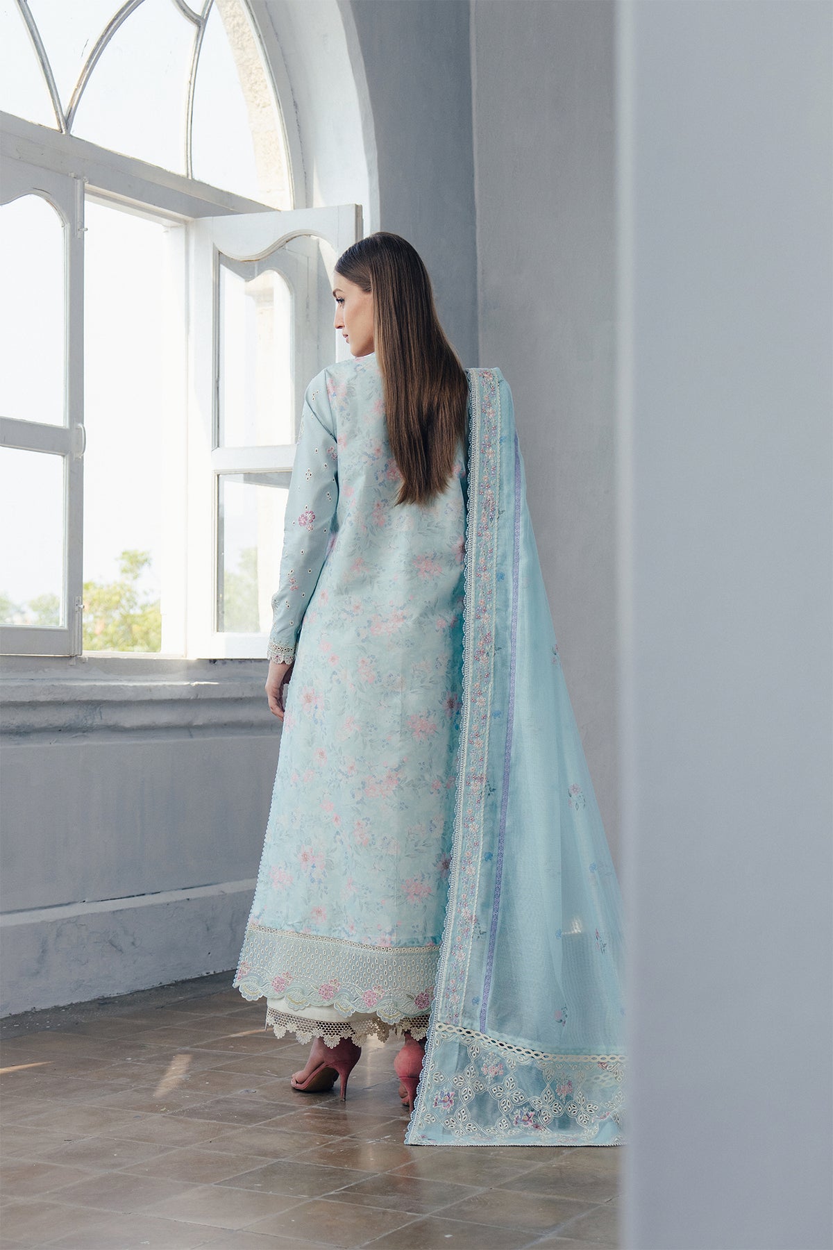 pastel summer lawn dress