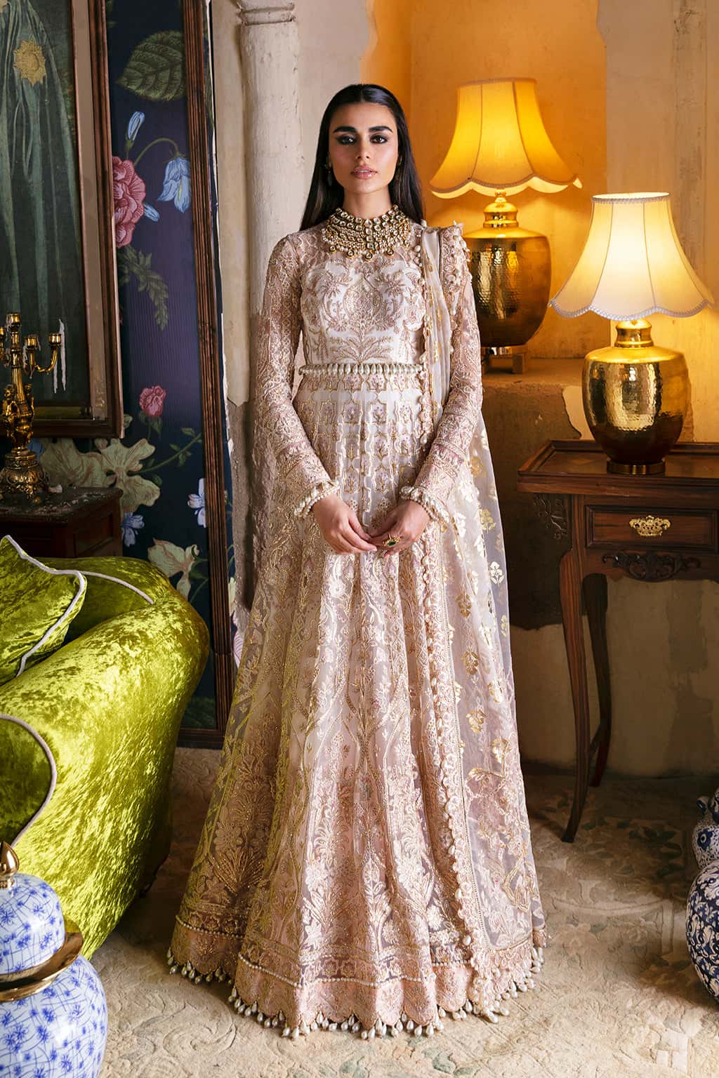organza embroidery dupatta 