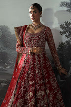 red wedding dress Pakistani