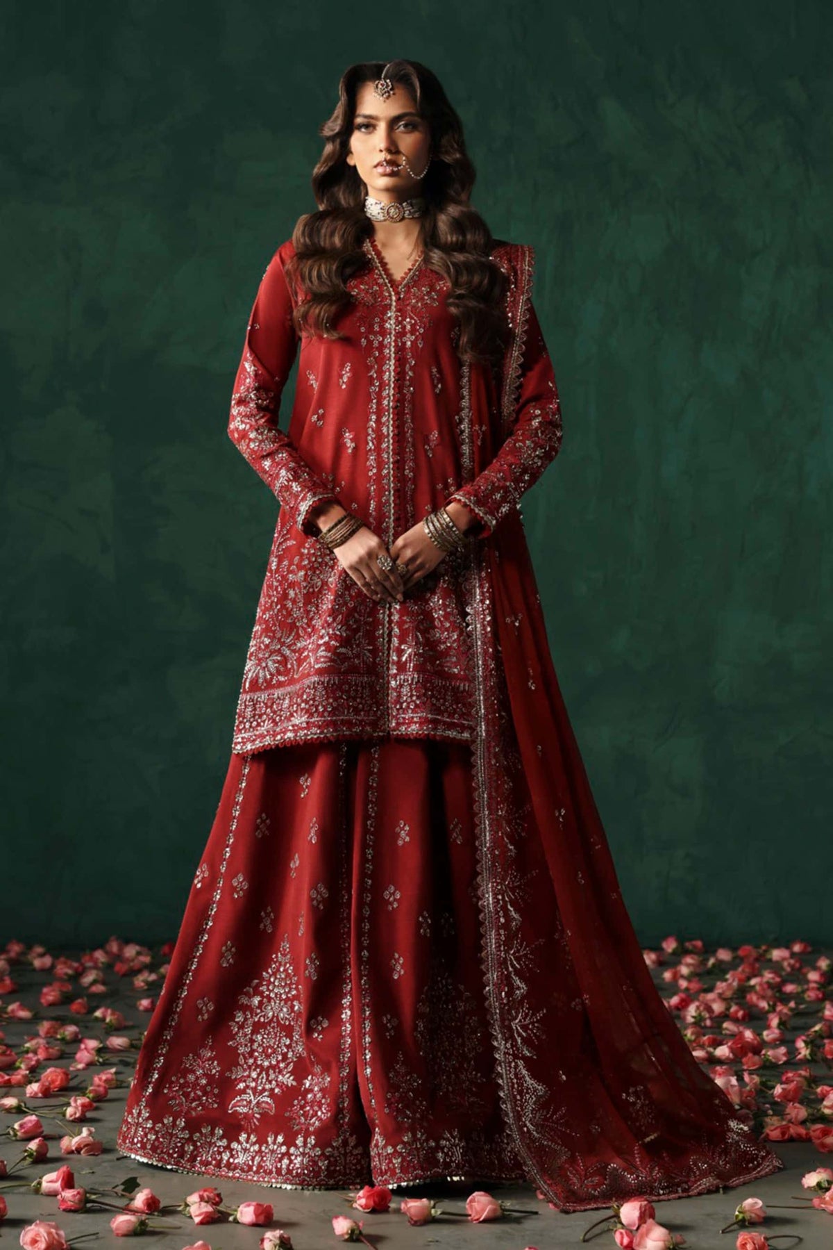 raw silk embroidered
