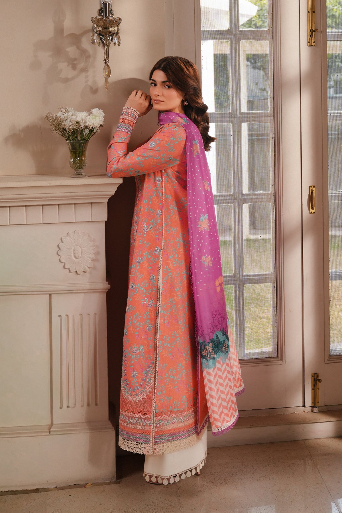 printed lawn dress women