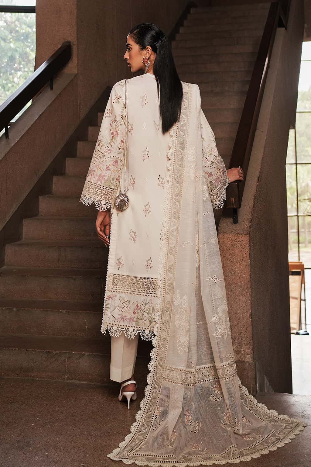 organza embroidered dress