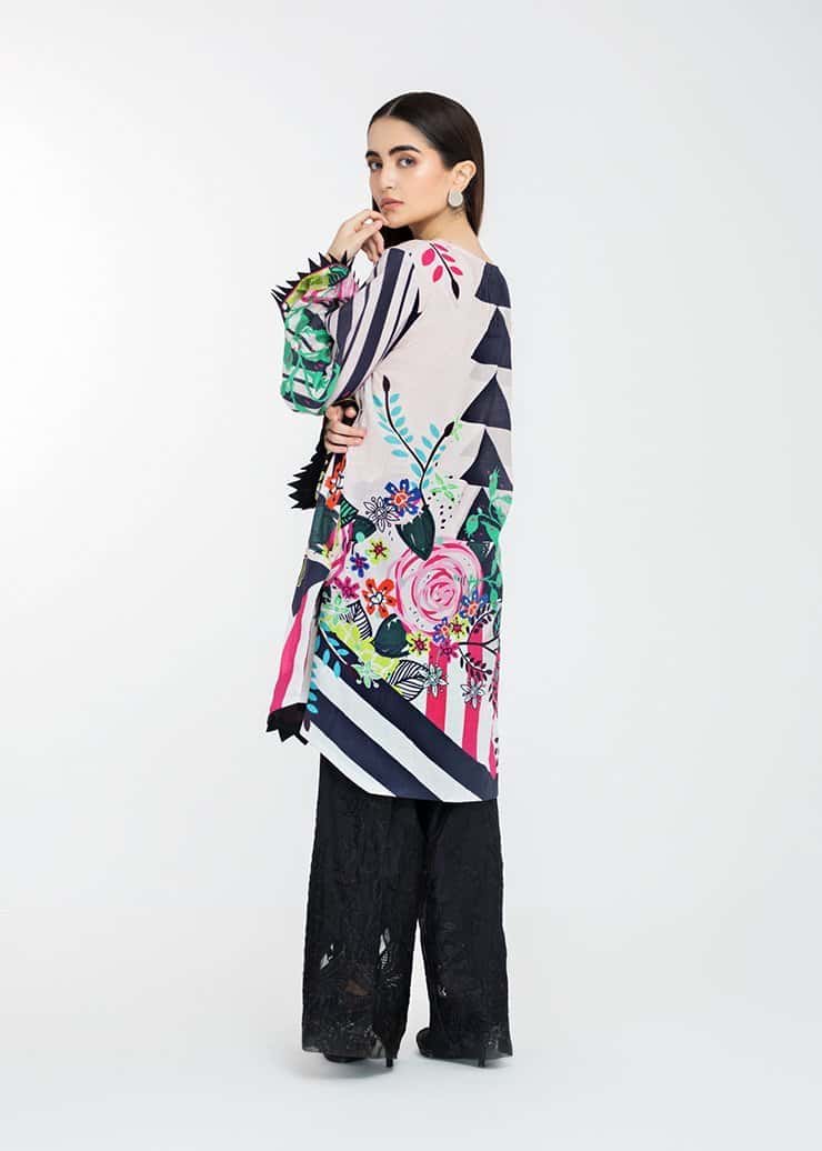Stitched Embroidered Kurti Tropical Glam
