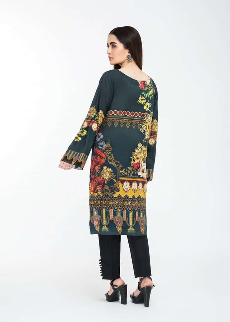 Stitched Embroidered Kurti Blissful Green